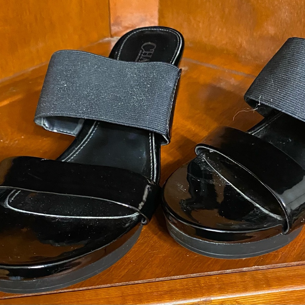 Chaps two strap Rhoda wedge heels. Size 7.5 medium - Picture 2 of 15